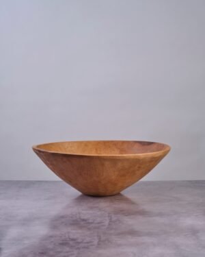 Large 17 inch Classic Round Wood Bowl