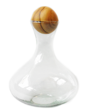 Clasico Decanter Large with Wood Topper