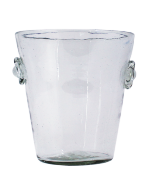 Clear Glass Ice Bucket