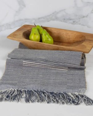 Gray Handwoven Table Runner