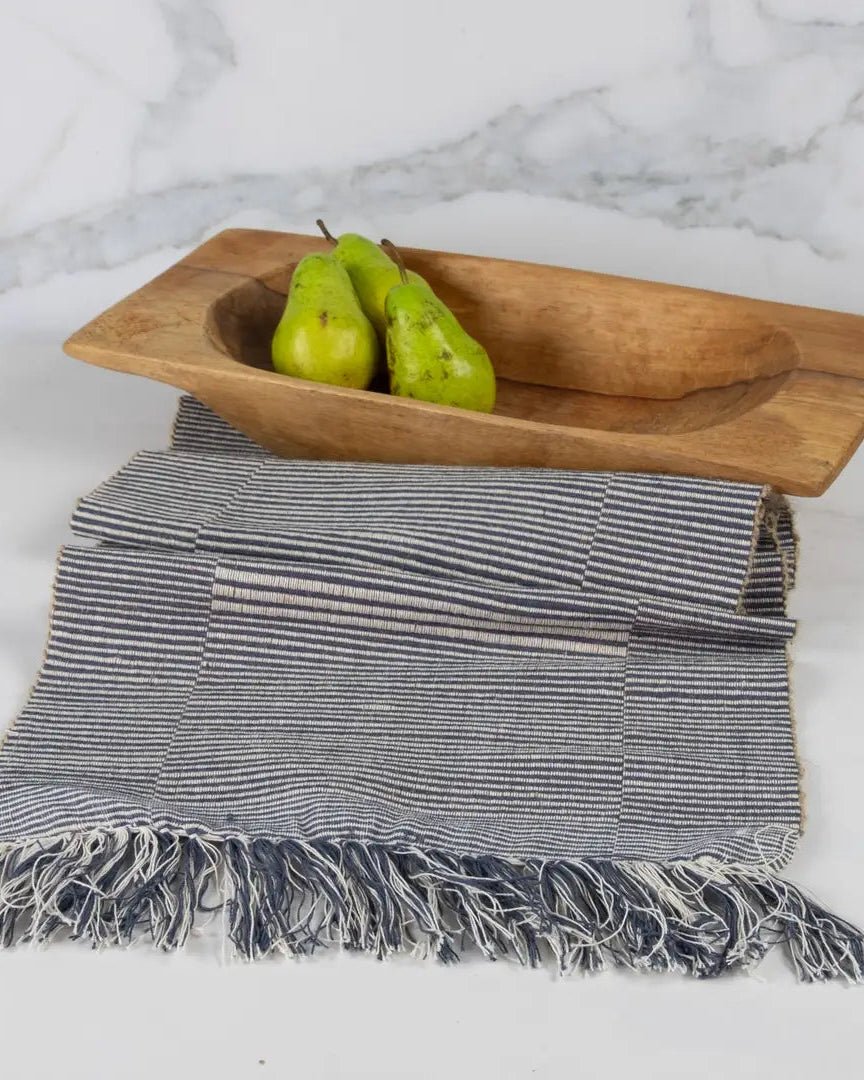 Gray Handwoven Table Runner