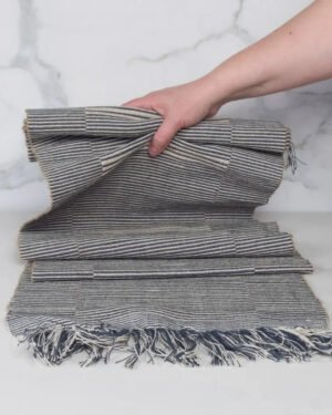 Gray Handwoven Table Runner