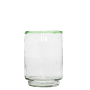 Medium Green Rim Stacking Glass