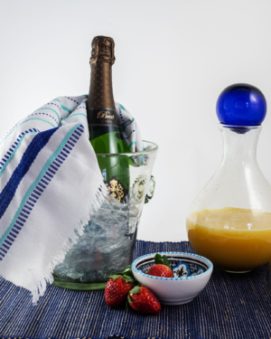 Clear Glass Ice Bucket