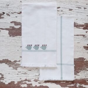 Jade 3 Teacups Kitchen Towels