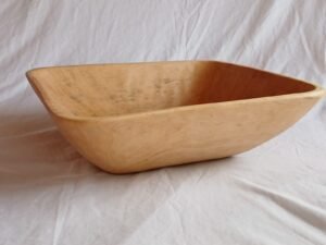 Large 17 inch Nesting Square Wooden Bowl