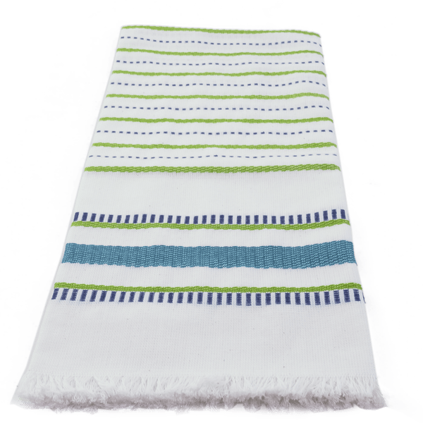 Peacock Seaside Stripe Kitchen Towels – Set of 2