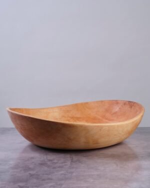 Large 17 inch Contemporary "Wave" Wood Bowl