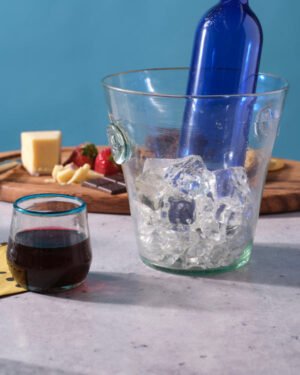Clear Glass Ice Bucket