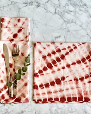 Geetha Shibori Tie-Dye Cotton Napkins Napkins TerraKlay
