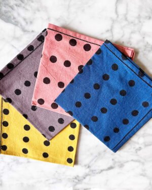 set of 4 brightly colored cocktail napkins by TerraKlay