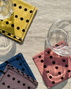 Polka Dots Cocktail Napkins (Set of 4)