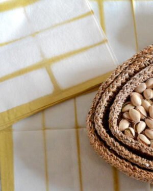 Chechi Rectangle Pattern Shibori Cotton Napkins