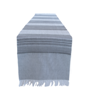 Slate with Black & Grey Stripes Table Runner